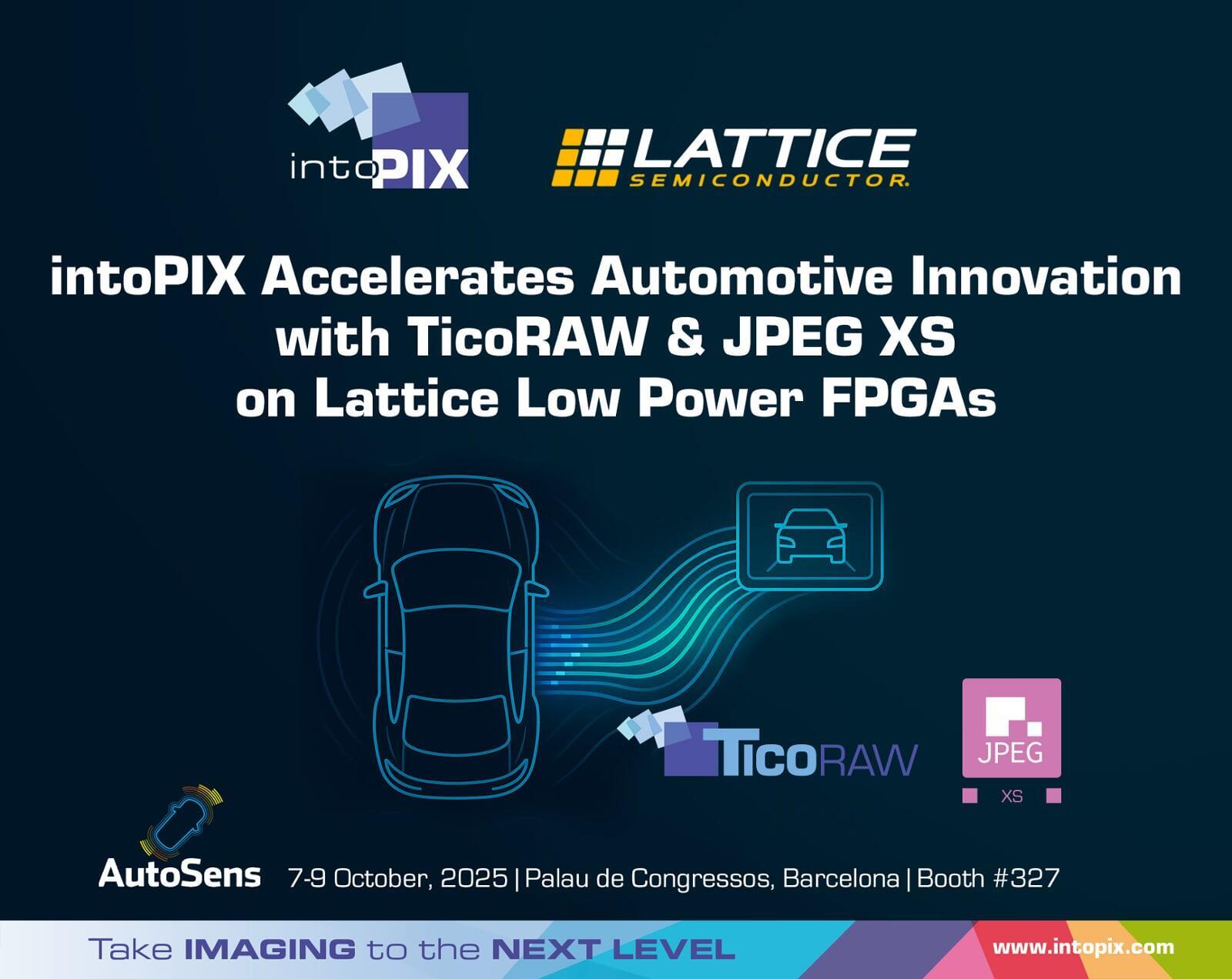 IntoPIX 利用莱迪思低功耗FPGA上的TicoRAW 和JPEG XS加速汽车创新